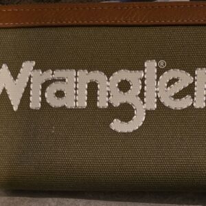 Wrangler Olive and Brown Canvas Bag